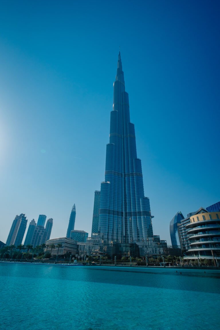 DUBAI, UAE - MARCH 8, 2017: Burj Khalifa building in Dubai. It is the tallest building in the world